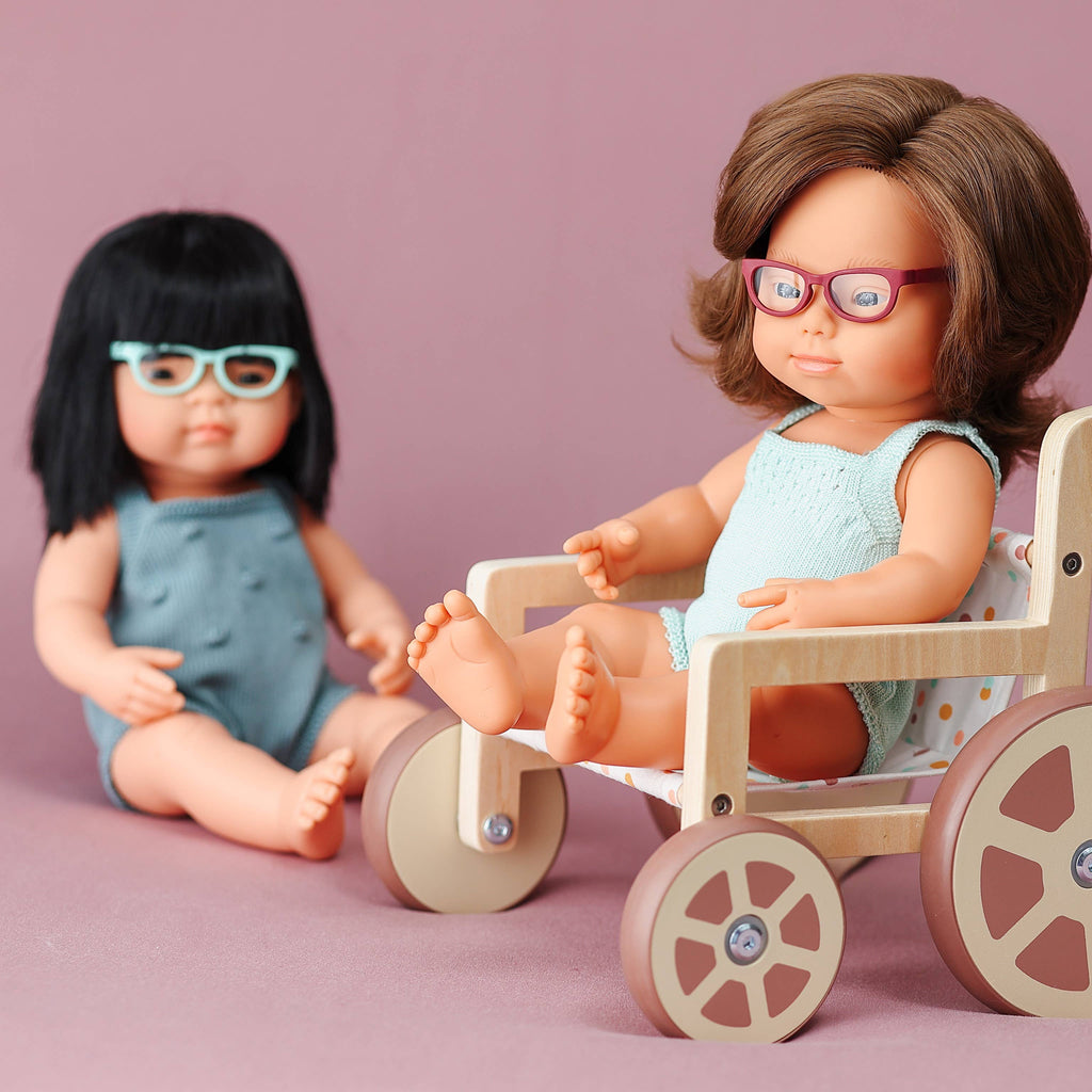 Turquoise Doll Glasses (detail) — Little Mamas Nursery