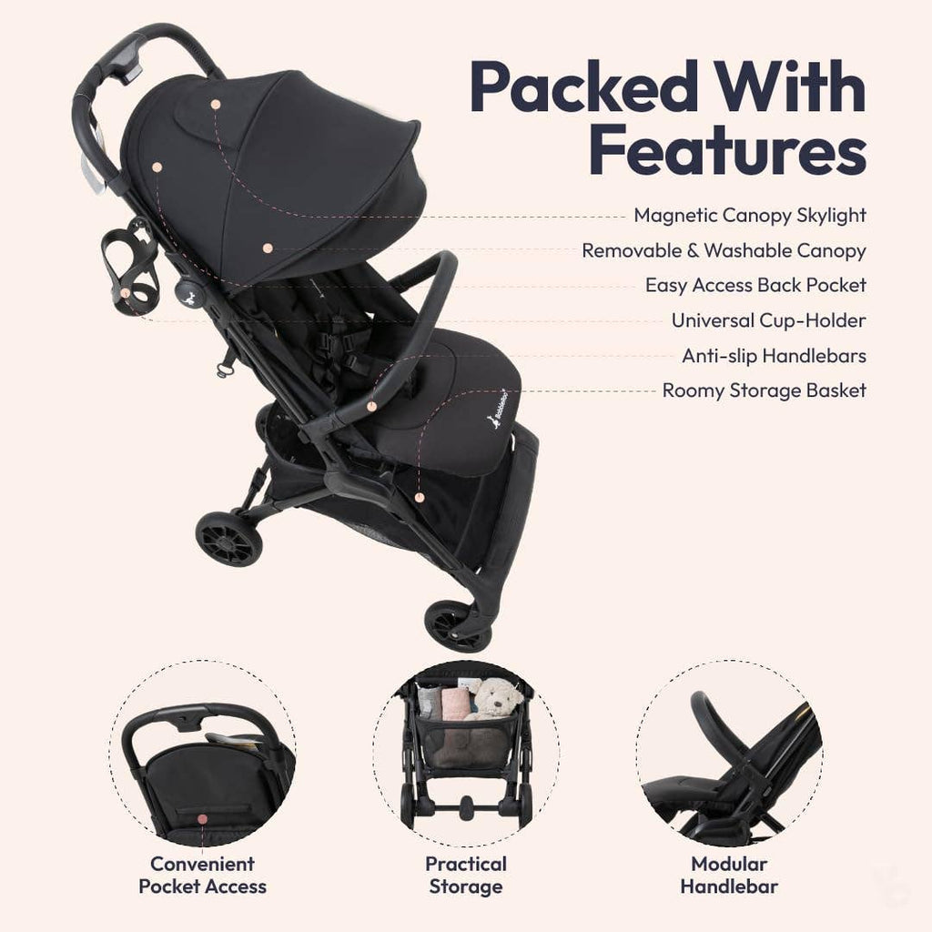 Full-Size Stroller for Reborn Dolls | Black