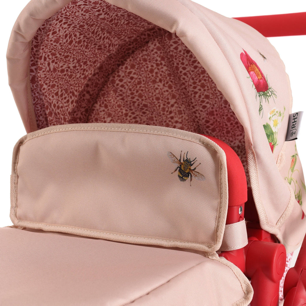 Roma RHS Single Doll Pram - Flora Collection (additional view) — Little Mamas Nursery