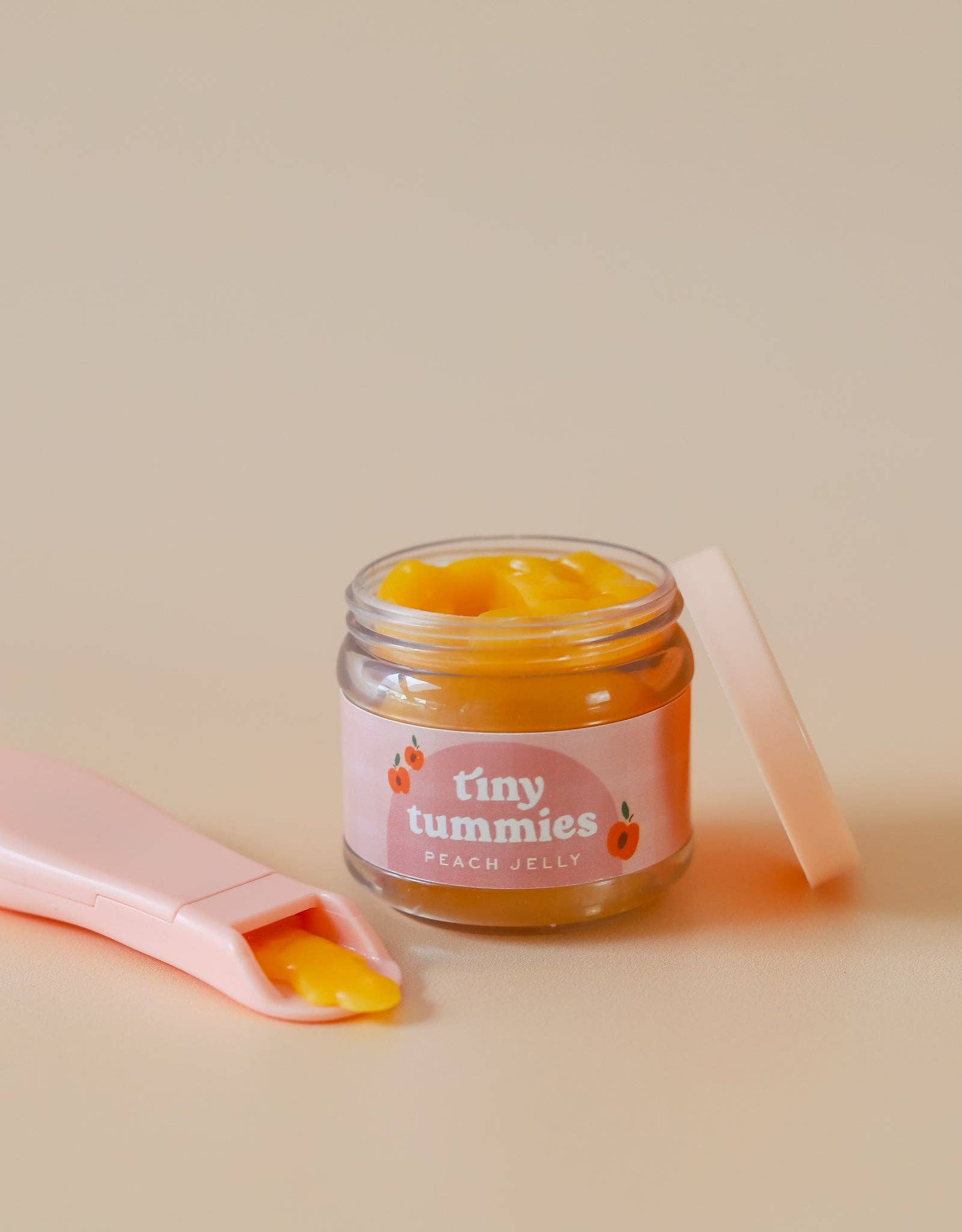 Tiny Tummies Peach Jelly Jar & Magic Spoon — Little Mamas Nursery