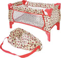 NYDC Doll Fold n' Store Pack N' Play - Beige Floral — Little Mamas Nursery