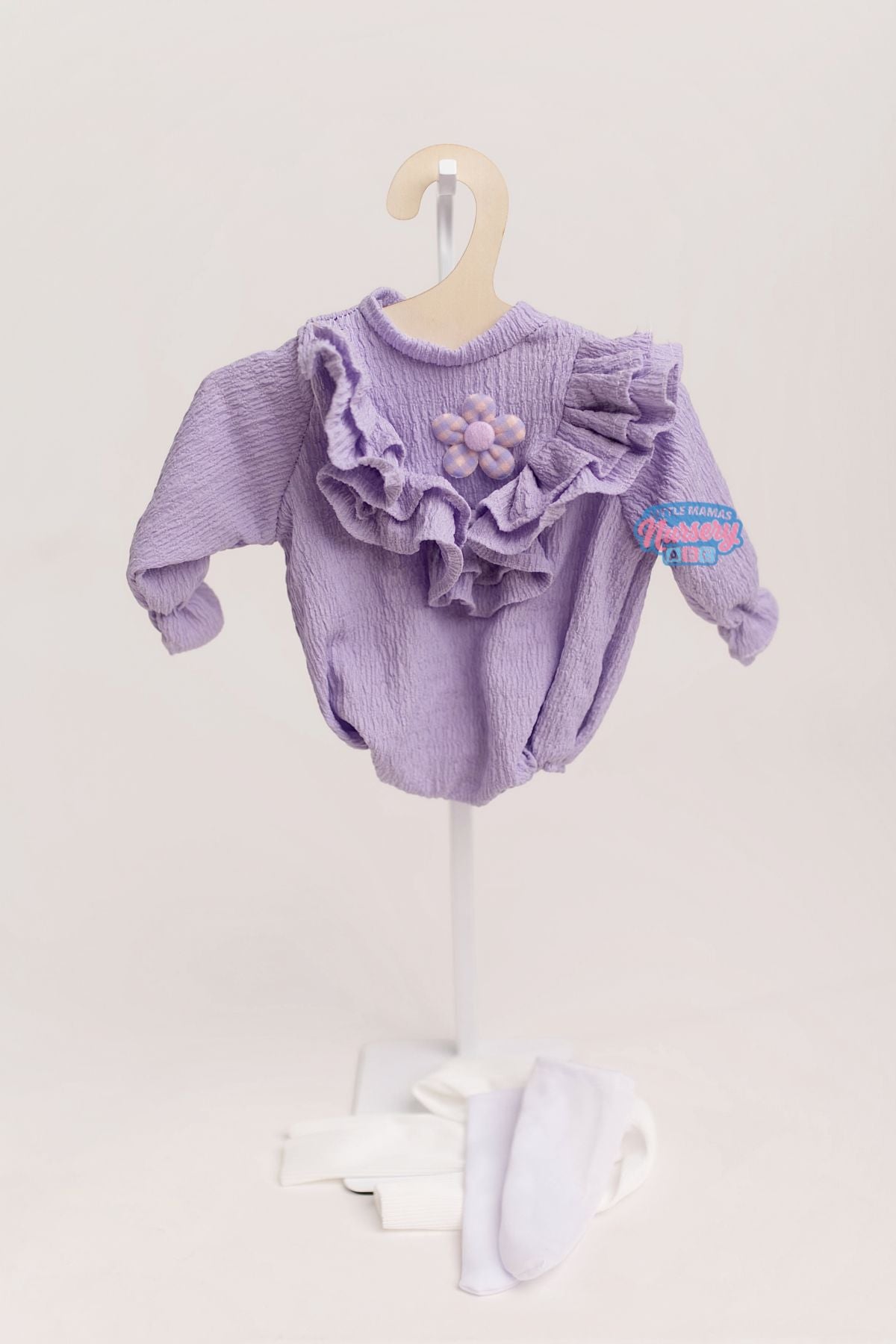 Purple Jumper with Bow Tie & Booties — Little Mamas Nursery