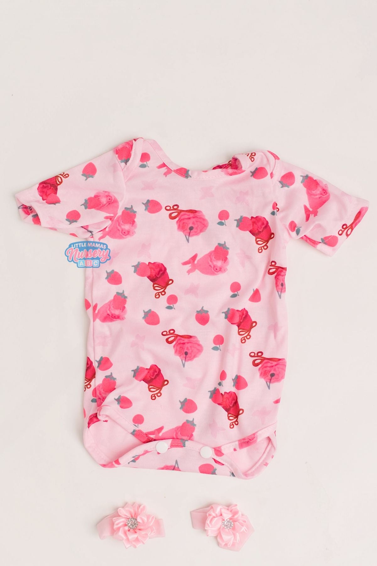 Floral Onesie with Bow Shoes — Little Mamas Nursery
