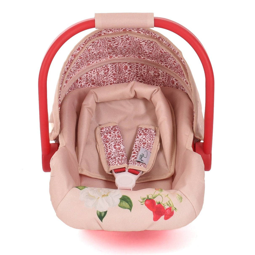Roma RHS Doll Car Seat - Flora Collection (close-up) — Little Mamas Nursery