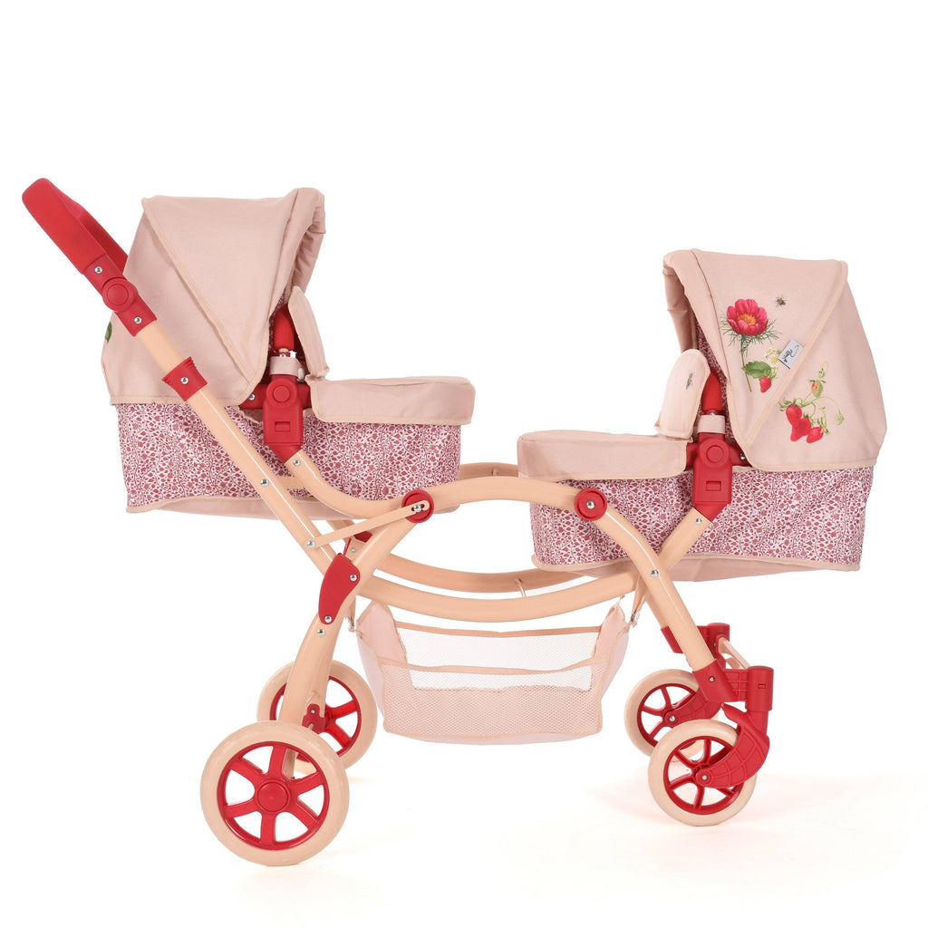 Roma RHS Twin Dolls Pram - Flora Collection — Little Mamas Nursery