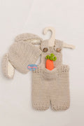 Crochet Overalls Set with Bunny Hat & Carrot Toy — Little Mamas Nursery