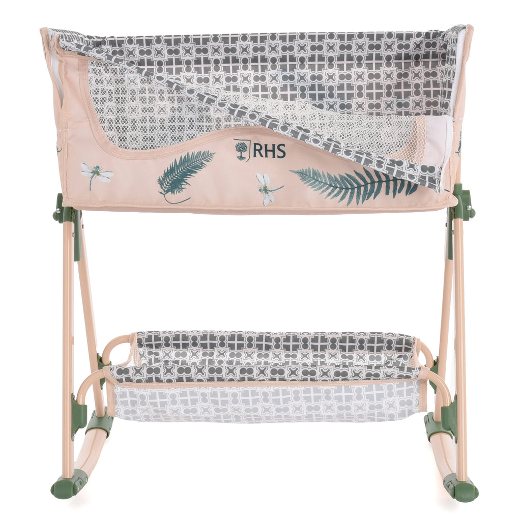 Roma RHS Doll Bedside Crib - Fern Collection (close-up) — Little Mamas Nursery