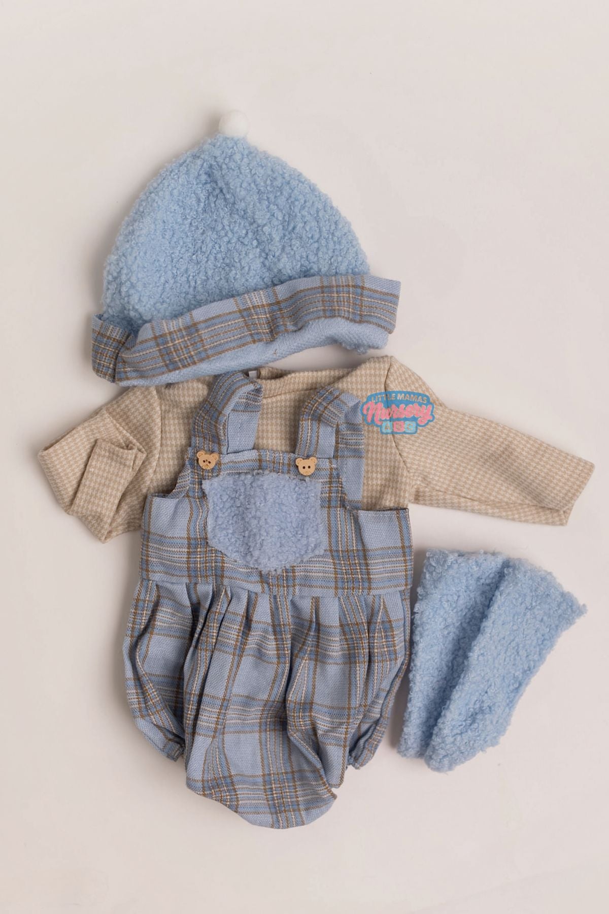 Blue Plaid Jumper Set with Hat & Socks — Little Mamas Nursery