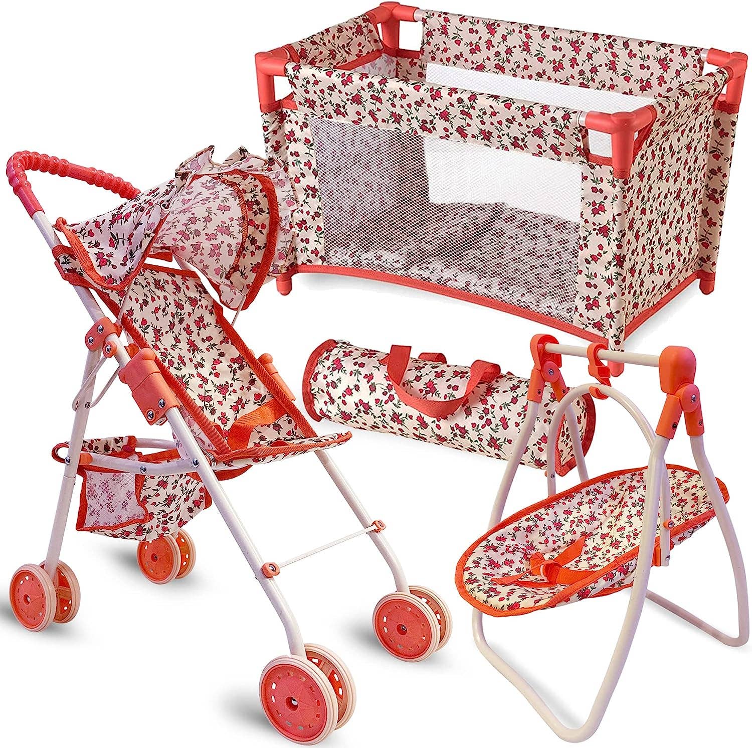 NYDC 3-in-1 Baby Doll Furniture Set - Floral — Little Mamas Nursery