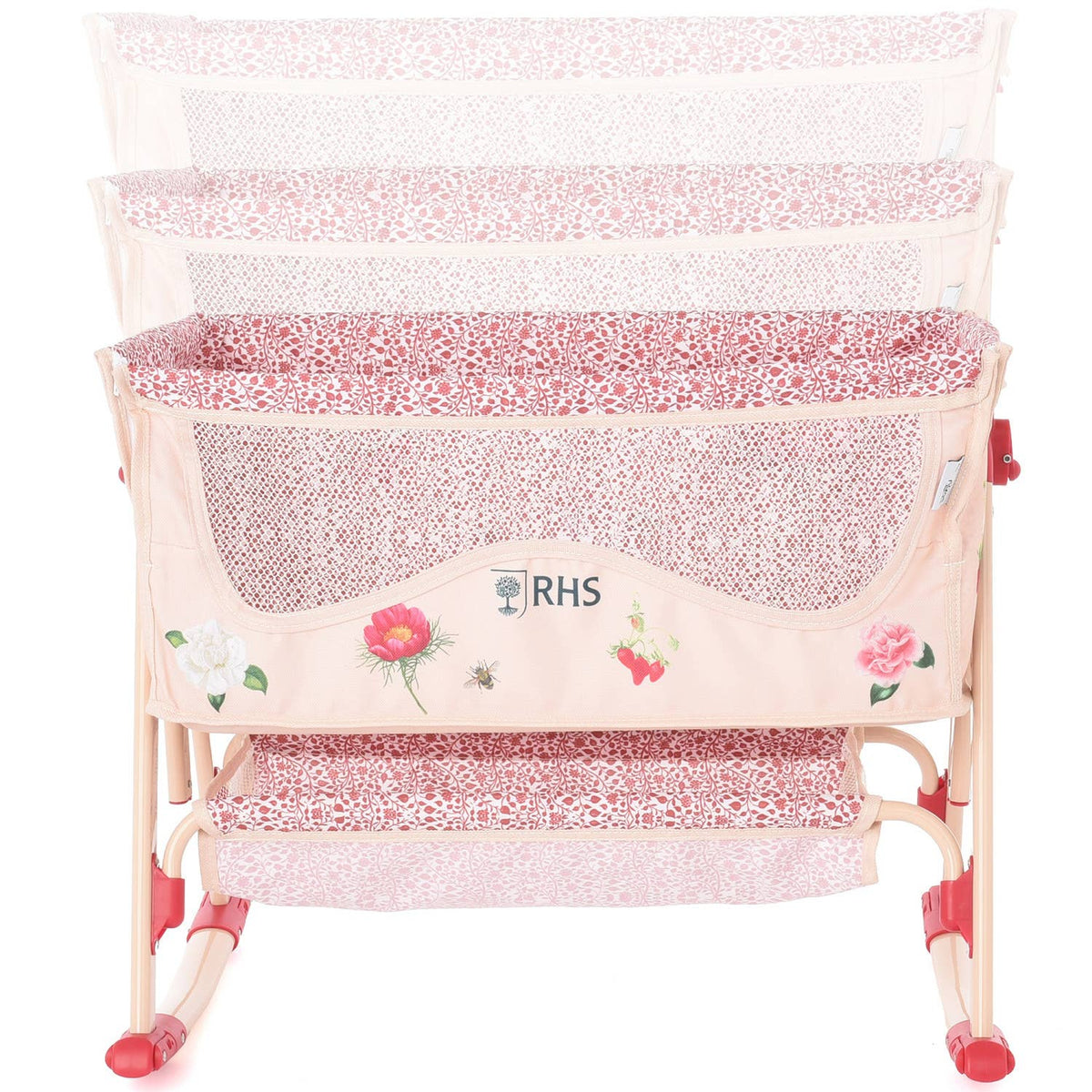 Roma RHS Doll Bedside Crib - Flora Collection (front view) — Little Mamas Nursery