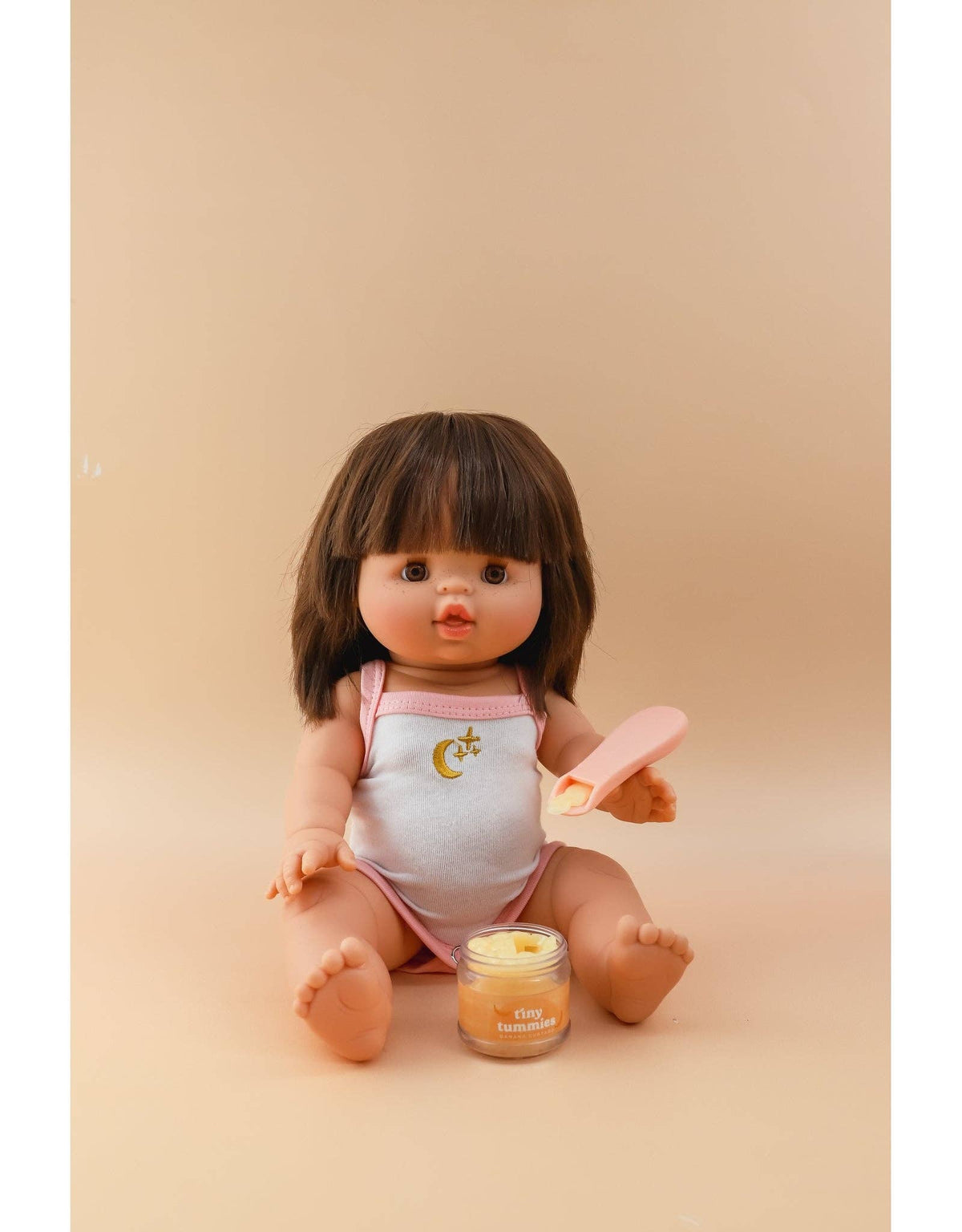 Tiny Tummies Peach Jelly Jar & Magic Spoon (styled) — Little Mamas Nursery