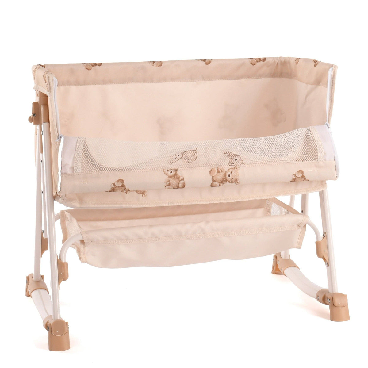 Roma Doll Bedside Crib - Teddy Bear Collection (close-up) — Little Mamas Nursery