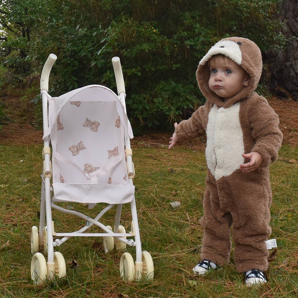 Roma XL Umbrella Doll Buggy - Teddy Bear Collection (close-up) — Little Mamas Nursery