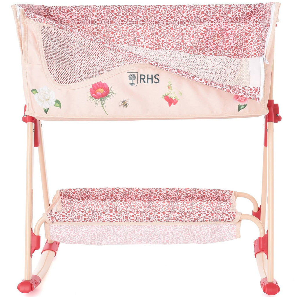 Roma RHS Doll Bedside Crib - Flora Collection (detail) — Little Mamas Nursery