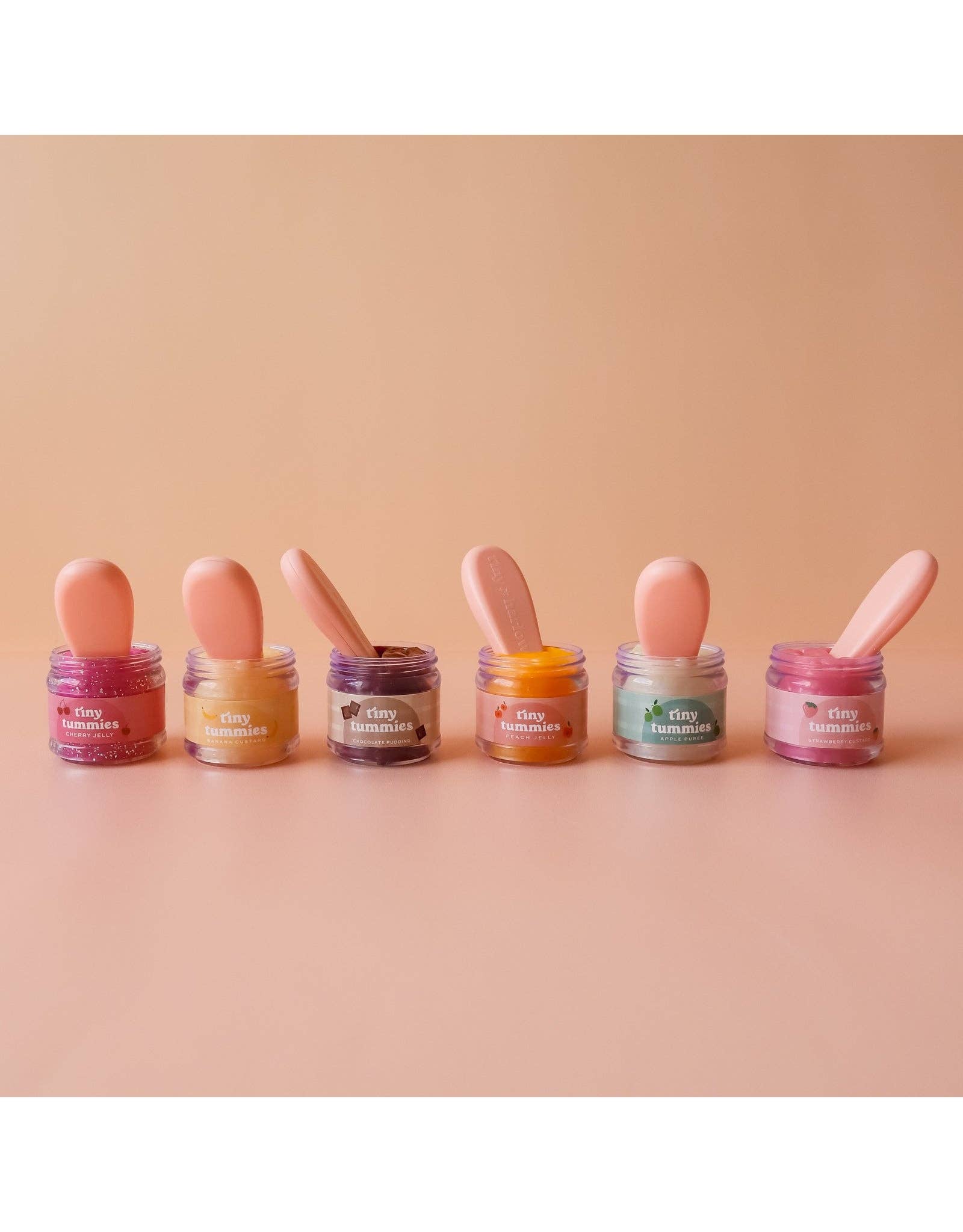 Tiny Tummies Apple Jelly Jar & Magic Spoon (side view) — Little Mamas Nursery