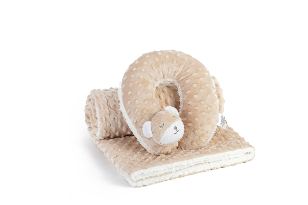 Sleepy Bear Baby Blanket & Neck Pillow Set — Little Mamas Nursery