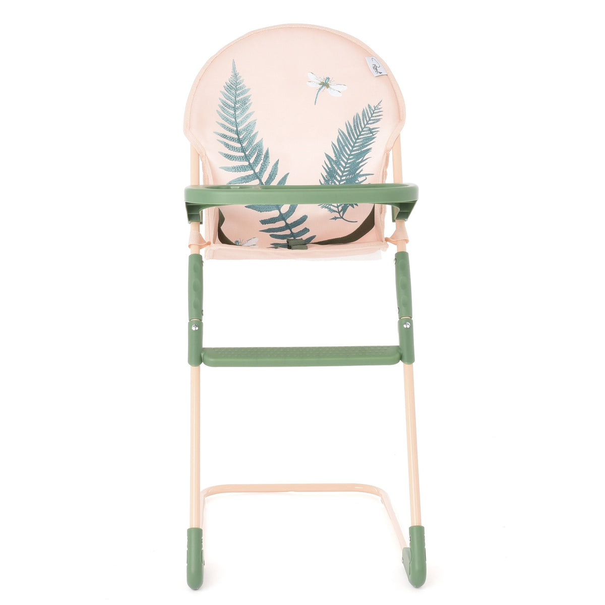 Roma RHS Doll High Chair - Fern Collection (side view) — Little Mamas Nursery