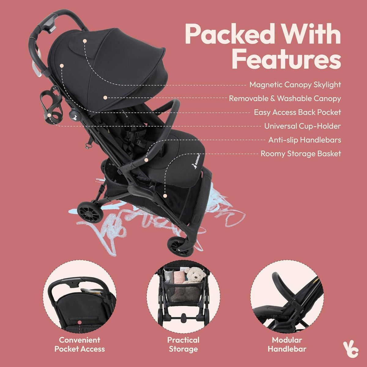 Full-Size Stroller for Reborn Dolls | Seafoam