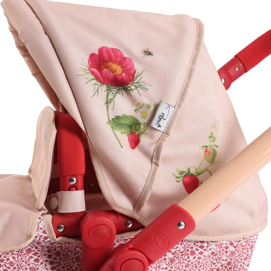 Roma RHS Single Doll Pram - Flora Collection (detail) — Little Mamas Nursery