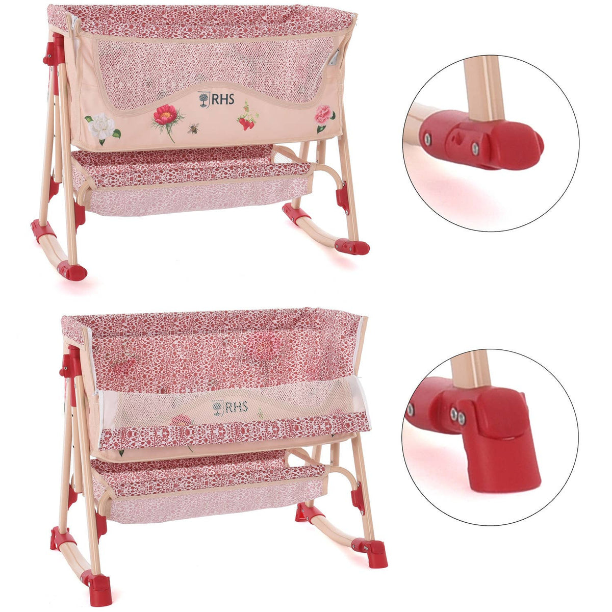 Roma RHS Doll Bedside Crib - Flora Collection (styled) — Little Mamas Nursery