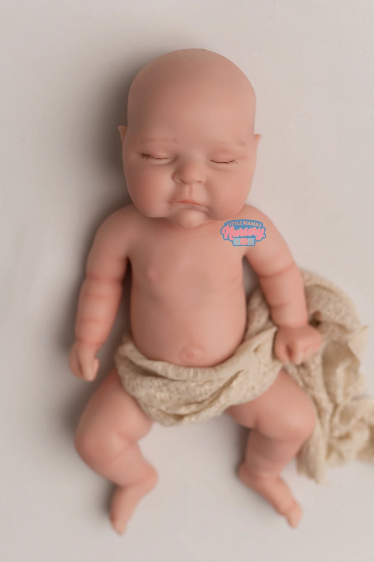 Ellis, 12-inch fully platinum silicone baby doll — Little Mamas Nursery