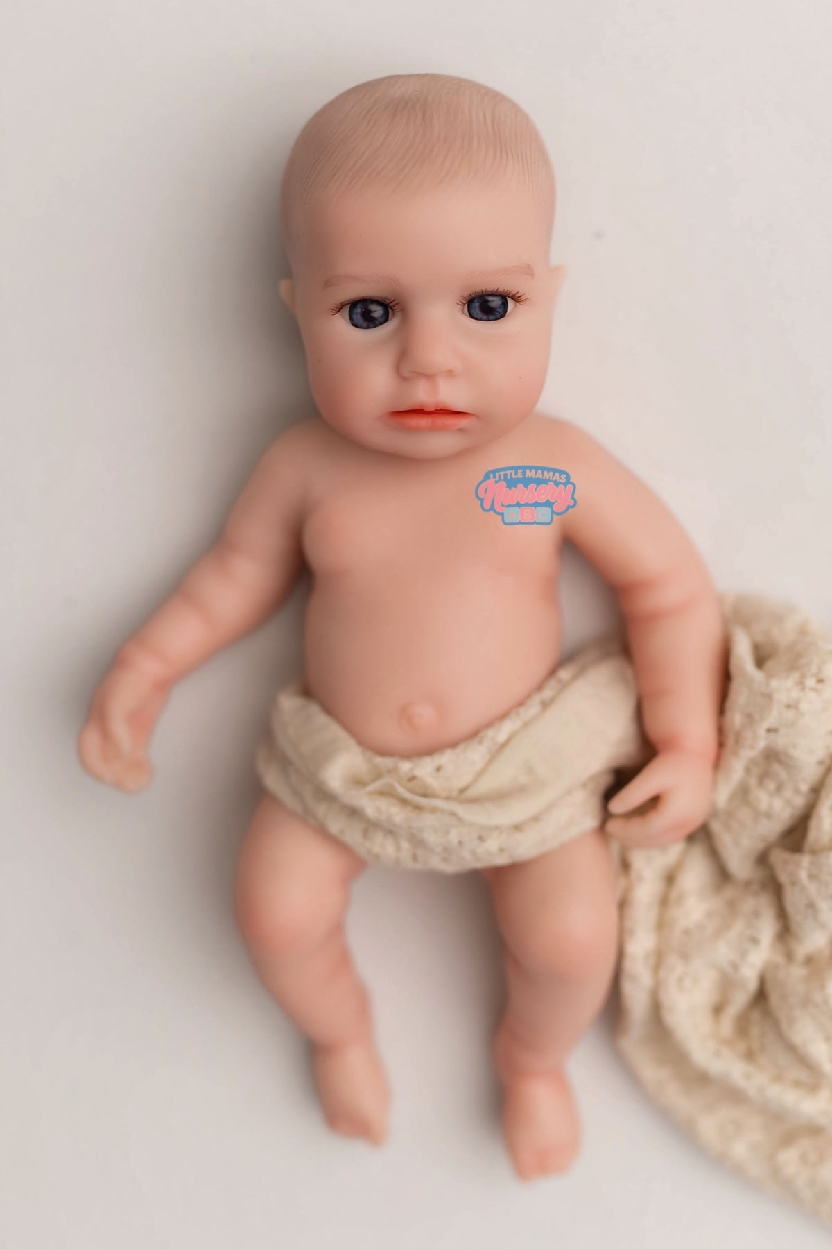 Emerson, 16-inch fully platinum silicone baby doll — Little Mamas Nursery