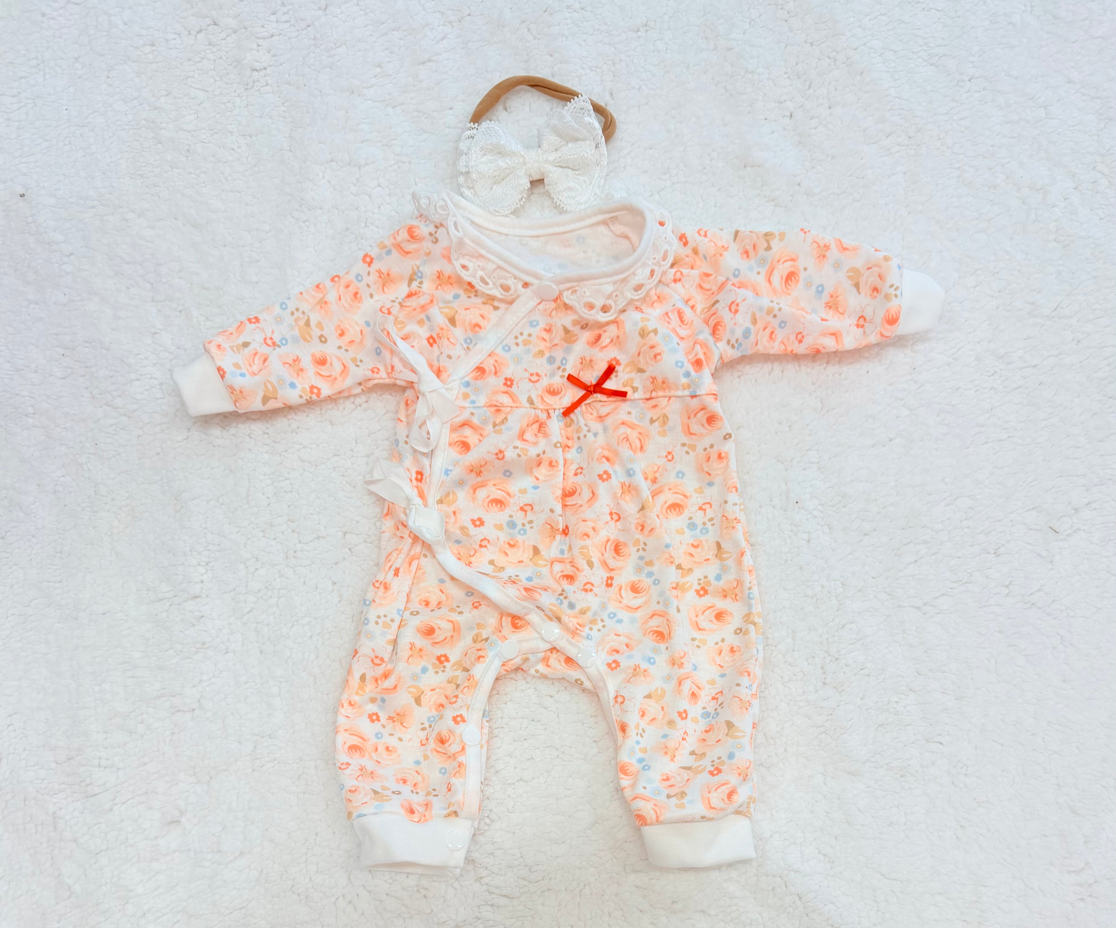 Floral Tie Sleeper with Headband — Little Mamas Nursery