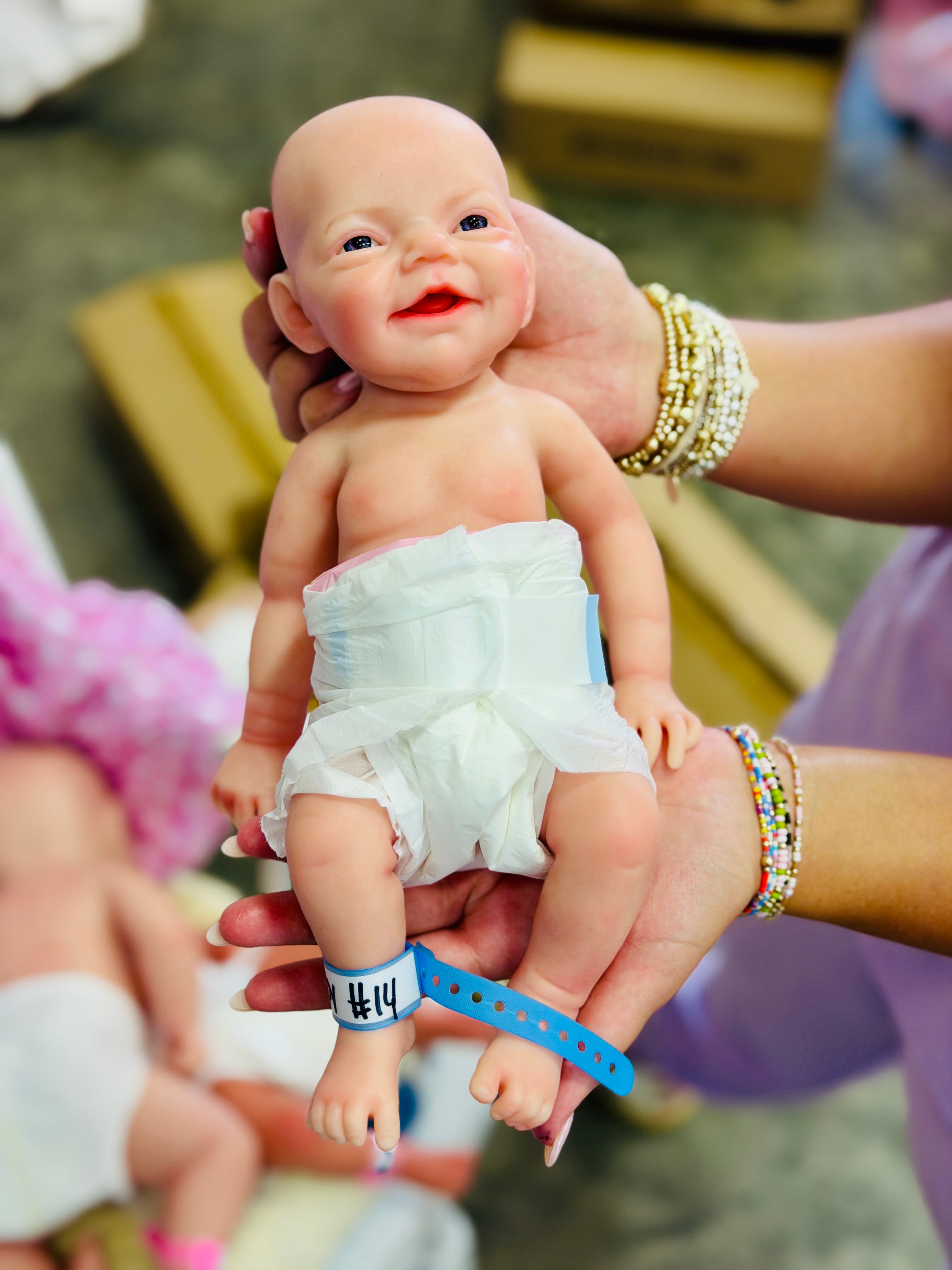 Perfectly Imperfect Full Silicone Baby Dolls — Blemished & Discounted (alternate angle) — Little Mamas Nursery