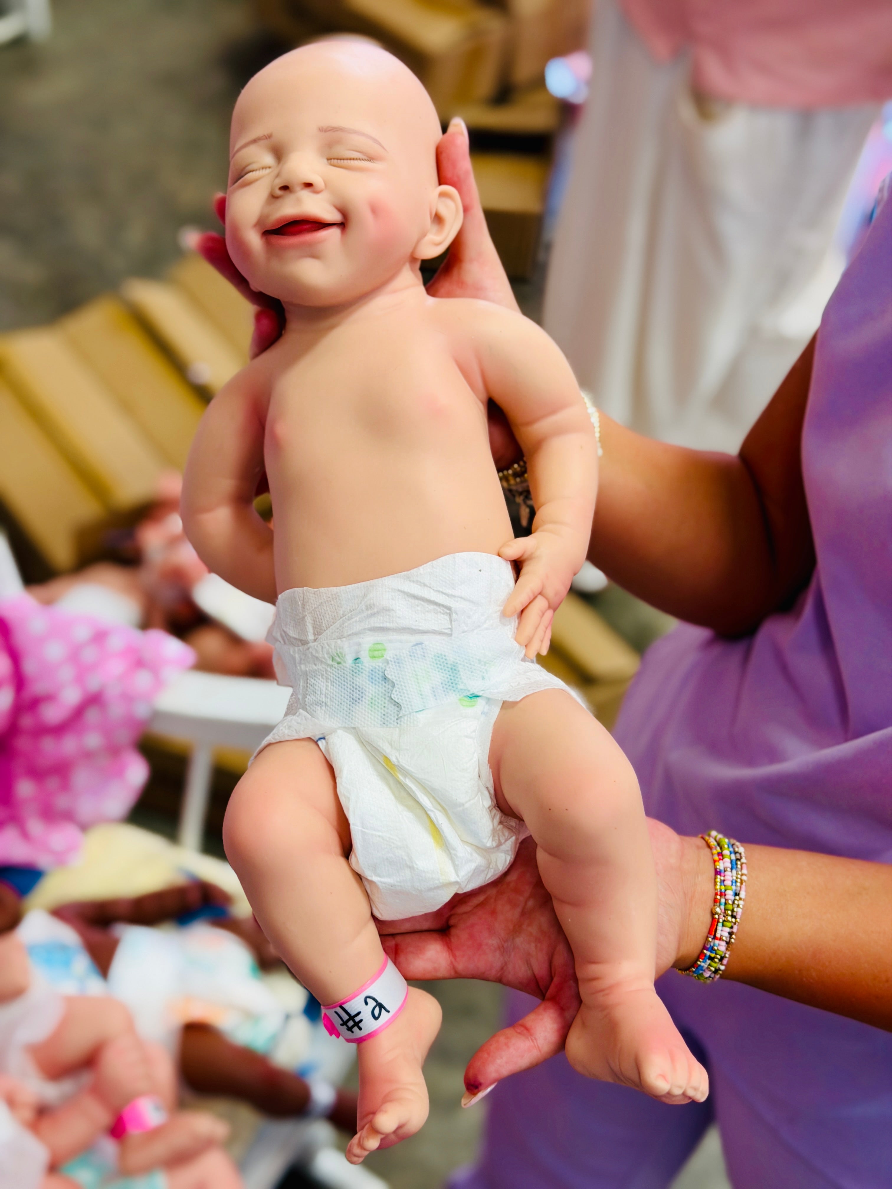 Perfectly Imperfect Full Silicone Baby Dolls — Blemished & Discounted (front view) — Little Mamas Nursery