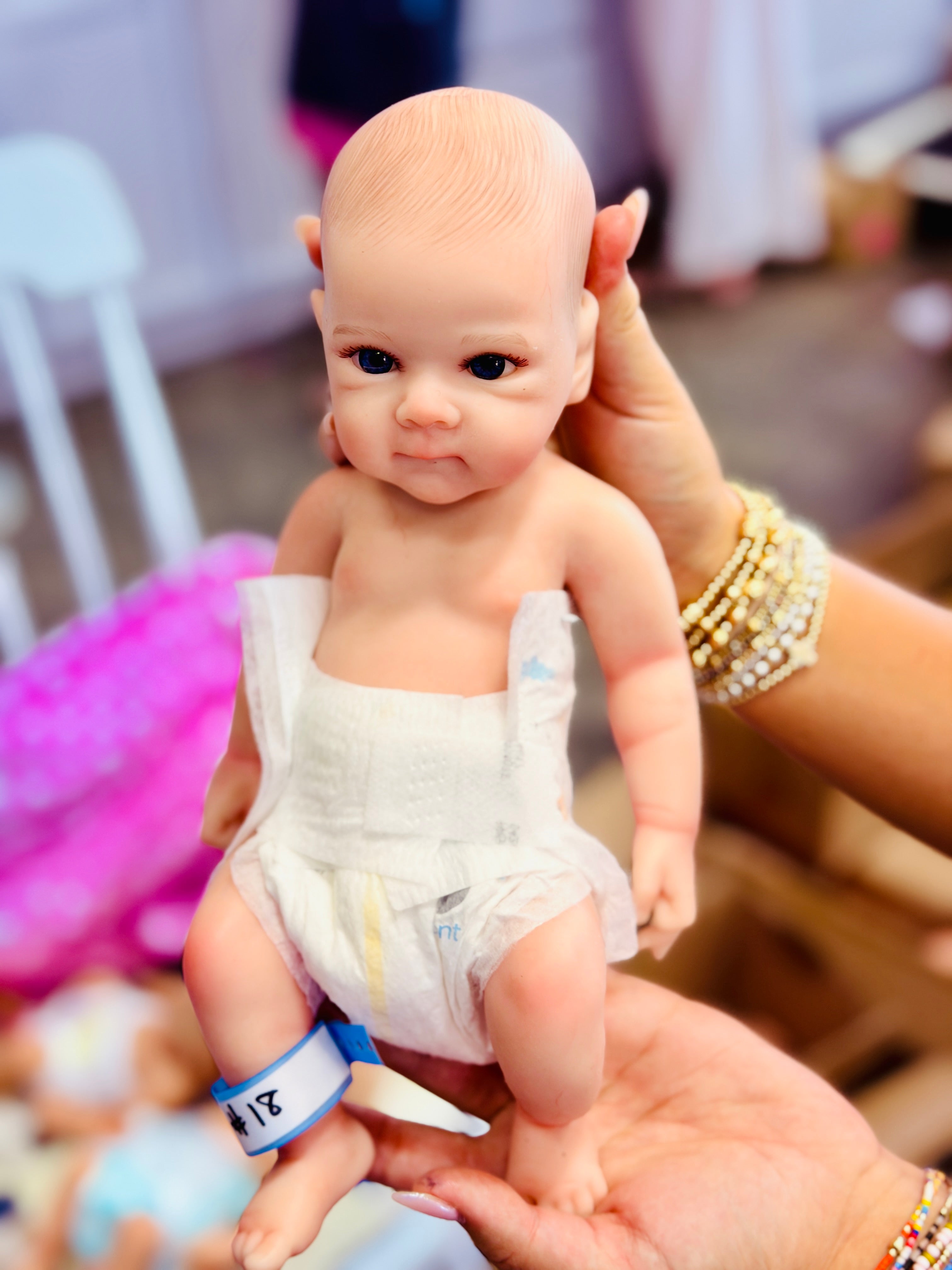 Perfectly Imperfect Full Silicone Baby Dolls — Blemished & Discounted (front view) — Little Mamas Nursery