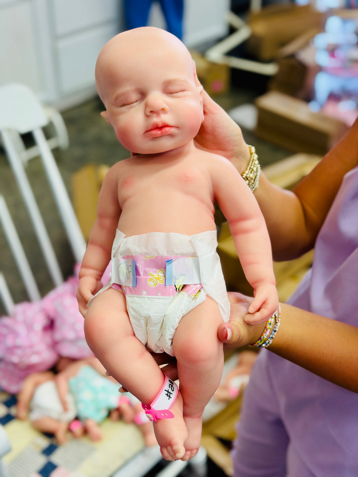 Perfectly Imperfect Full Silicone Baby Dolls — Blemished & Discounted (close-up) — Little Mamas Nursery