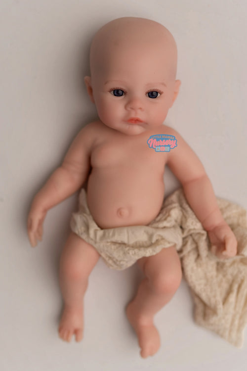 Nora, 12-inch fully platinum silicone baby doll — Little Mamas Nursery