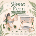 Roma Fern Bundle – Single Doll Pram & Bedside Crib Set — Little Mamas Nursery