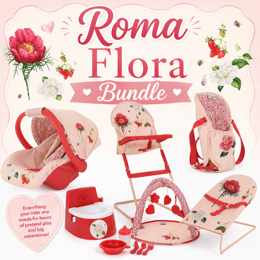 Roma Flora Bundle – 10-Piece Nursery Playset, High Chair & Car Seat — Little Mamas Nursery