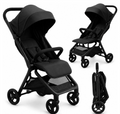NYDC Compact Folding Doll Stroller - Black Design | Reborn & Silicone Doll Pram