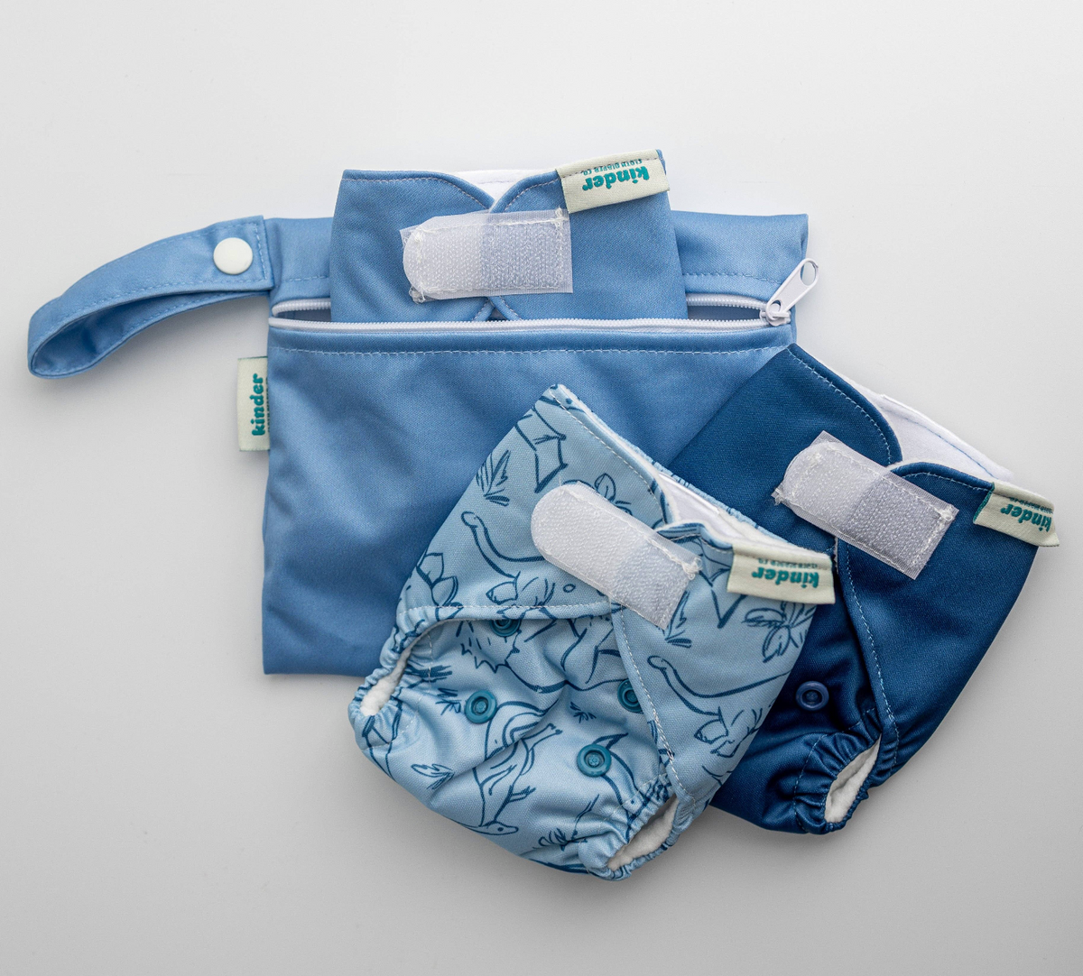 Reusable Doll Diaper Set with Mini Baby Wipes (close-up) — Little Mamas Nursery