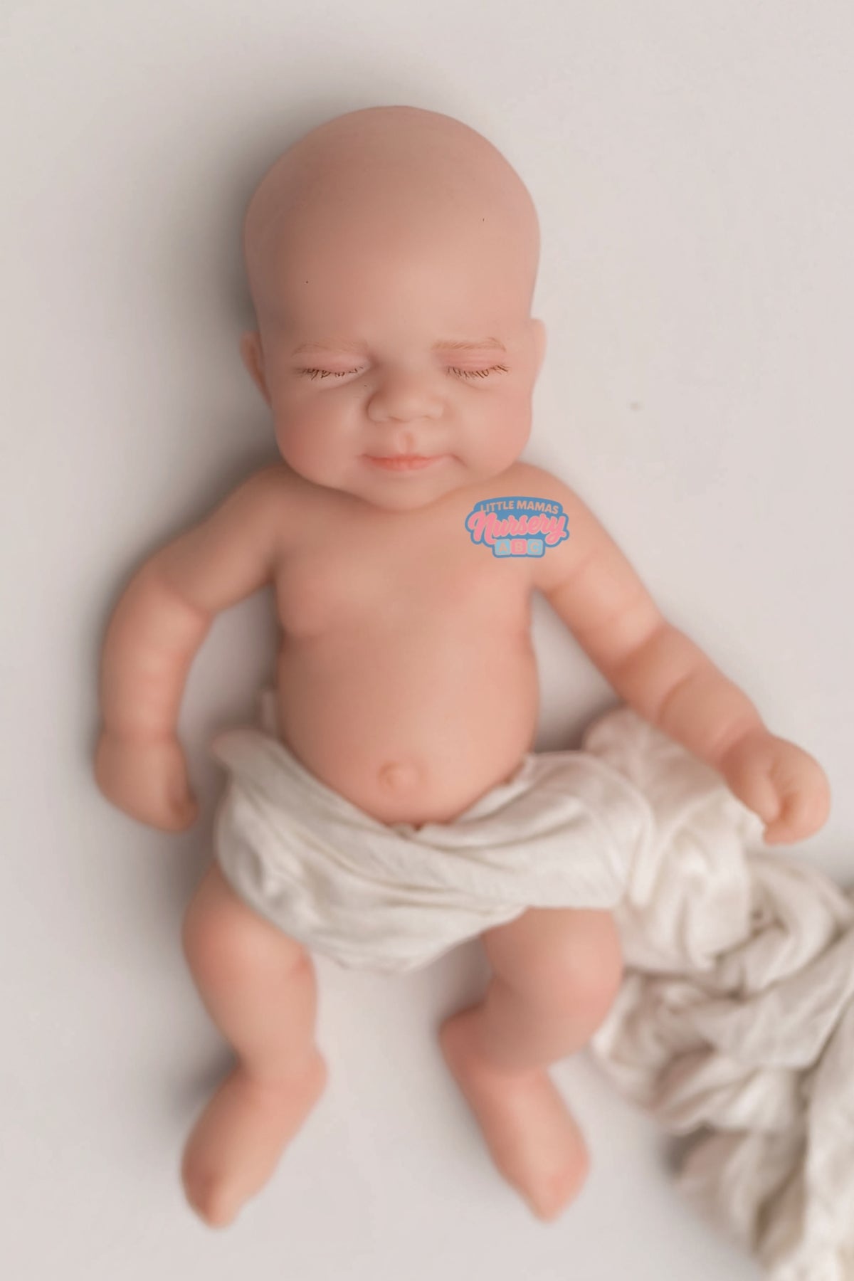 Wells, 12-inch fully platinum silicone baby doll — Little Mamas Nursery