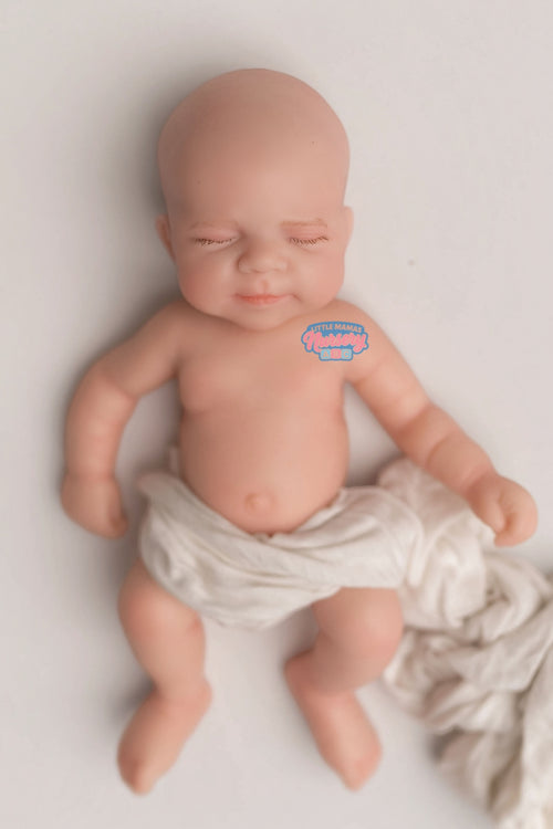Wells, 12-inch fully platinum silicone baby doll — Little Mamas Nursery