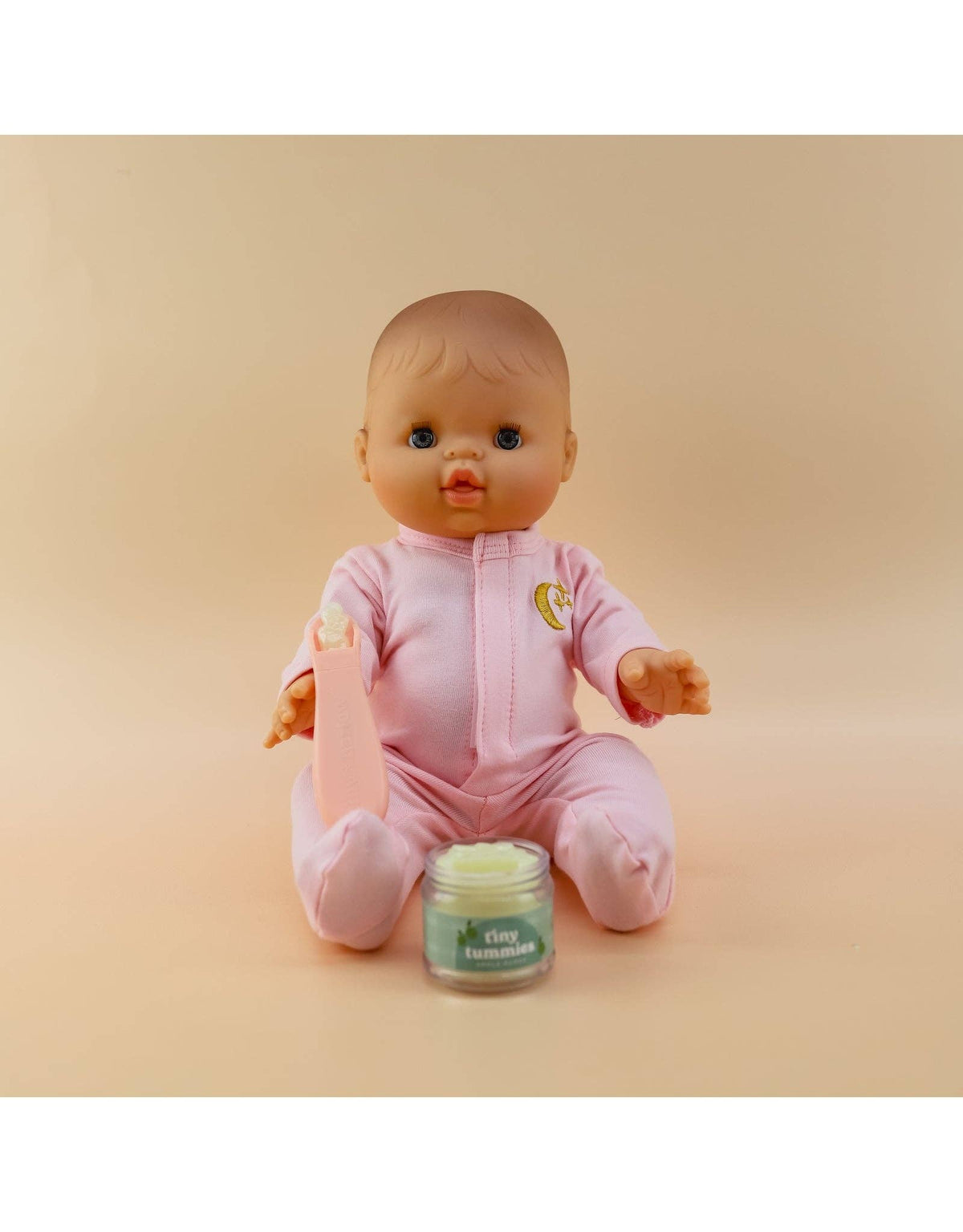 Tiny Tummies Apple Jelly Jar & Magic Spoon (alternate angle) — Little Mamas Nursery