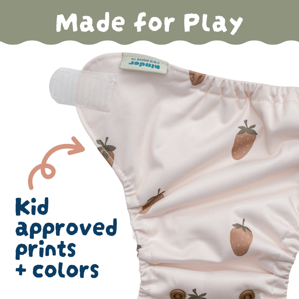 Reusable Doll Diaper Set with Mini Baby Wipes (close-up) — Little Mamas Nursery
