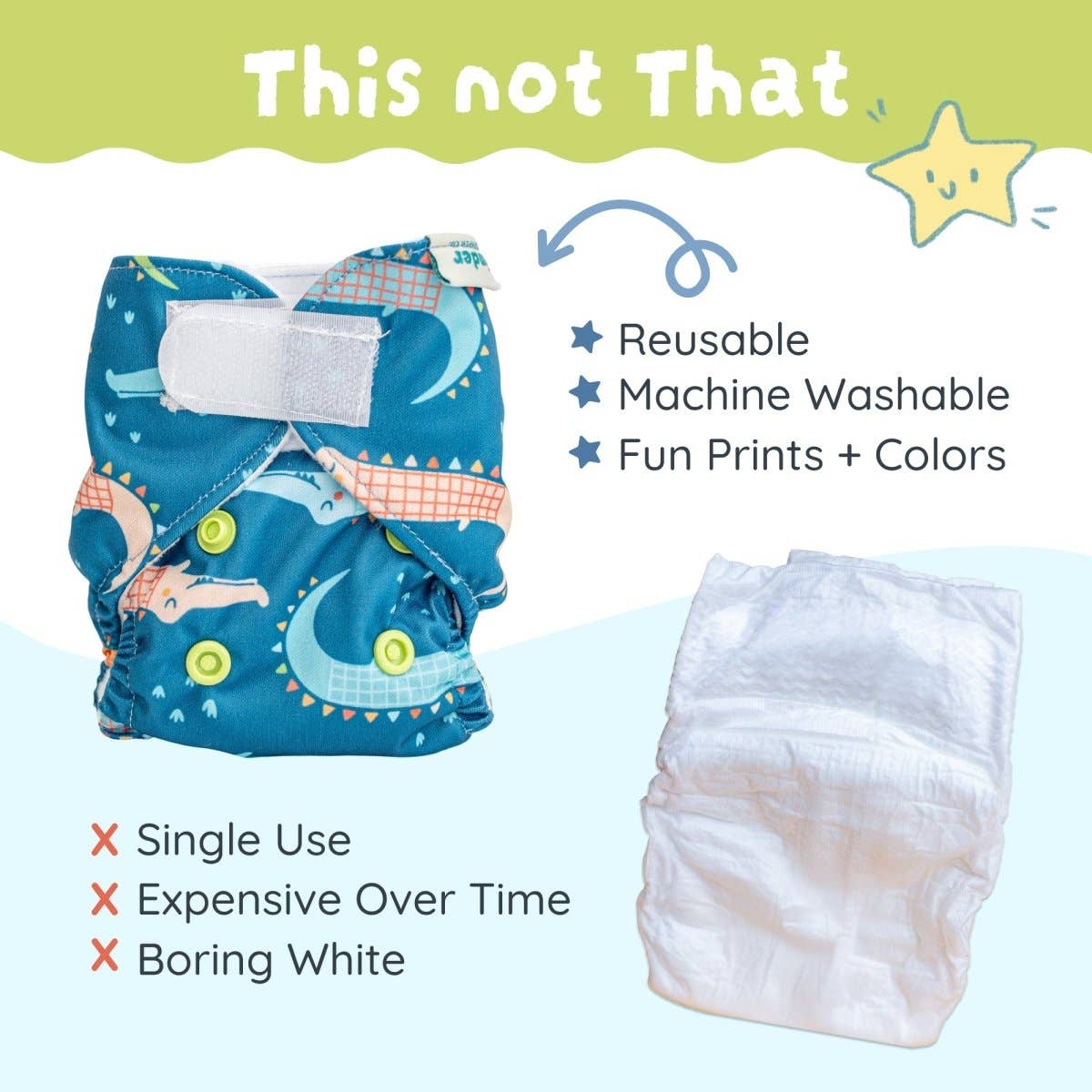Reusable Doll Diaper Set with Mini Baby Wipes (detail) — Little Mamas Nursery
