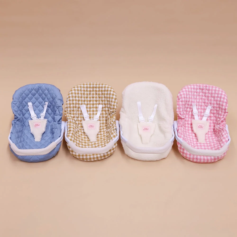 Tiny Harlow Doll Car Seat Capsule - Blue Ducky (side view) — Little Mamas Nursery