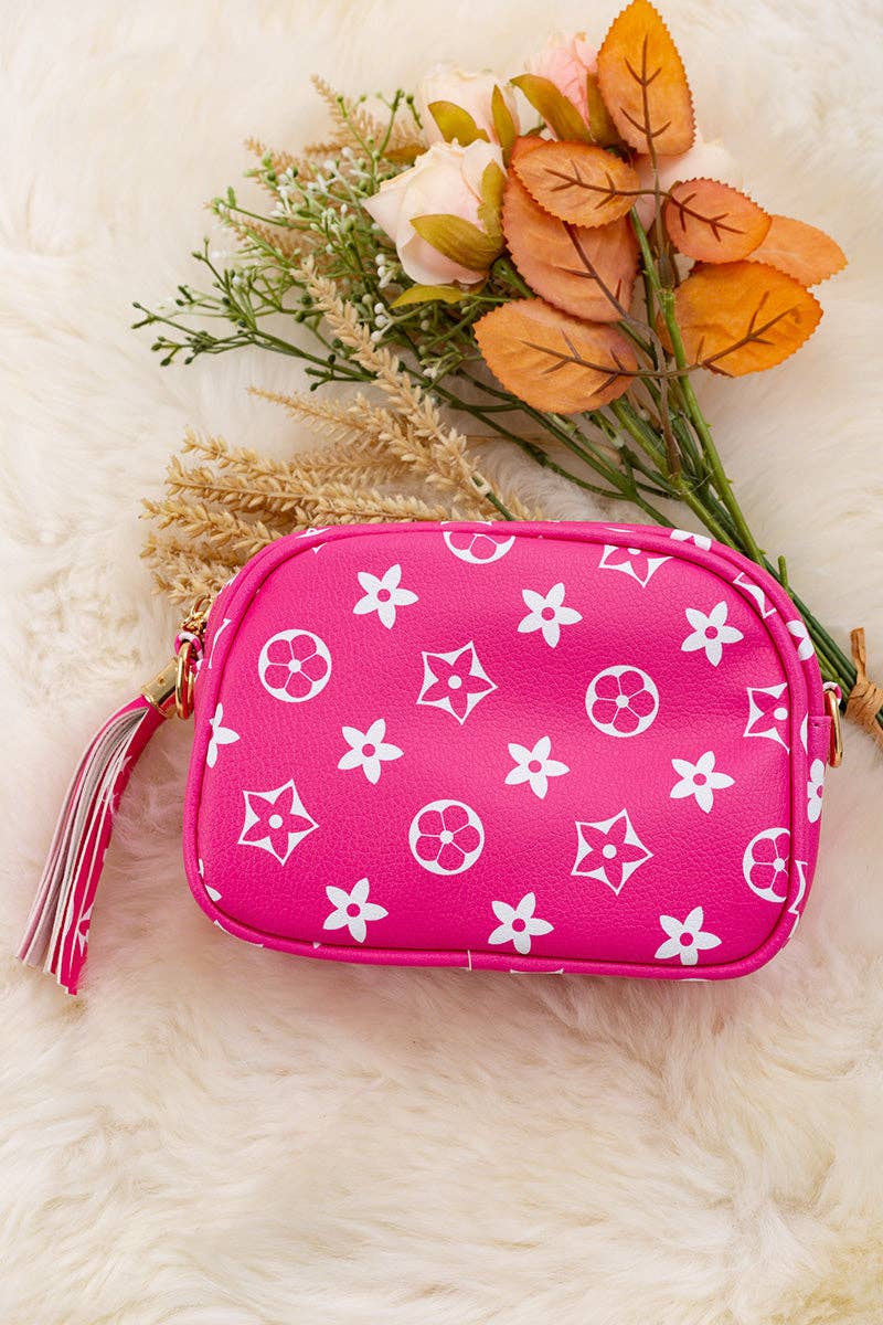 Fuchsia Star Mini Purse (front view) — Little Mamas Nursery