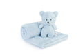 Blue Baby Blanket with Bear Plush Toy — Little Mamas Nursery