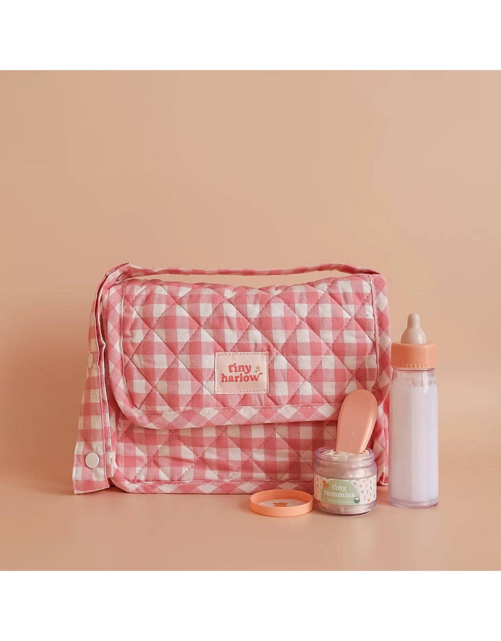 Tiny Harlow Tiny Nurturers Doll Care Gift Set - Pink Gingham — Little Mamas Nursery