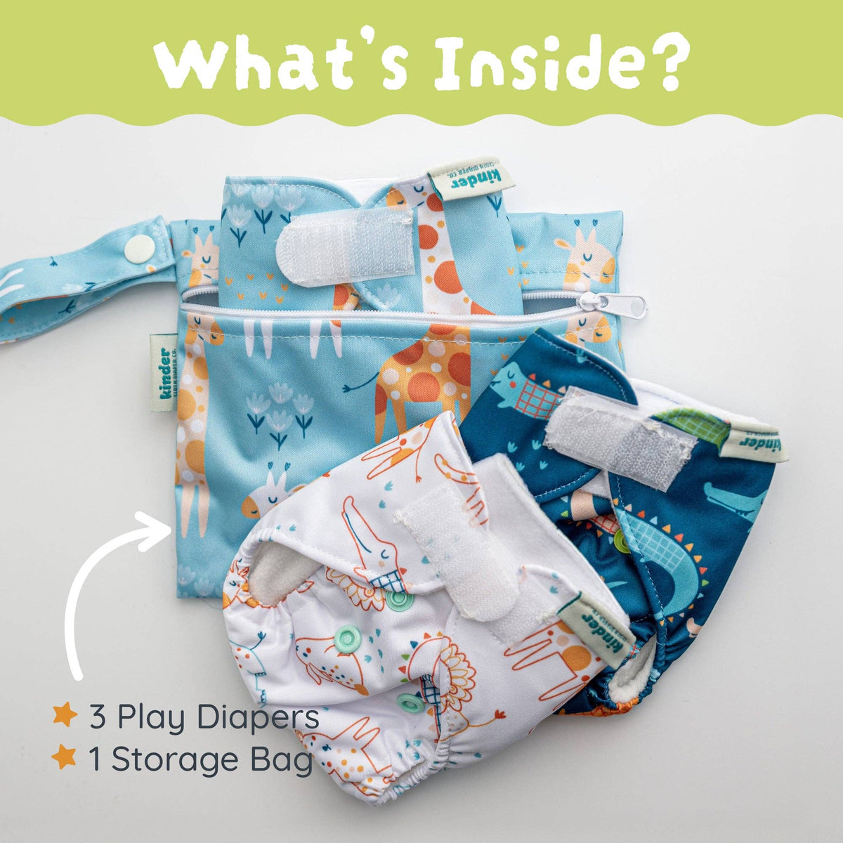 Reusable Doll Diaper Set with Mini Baby Wipes — Little Mamas Nursery
