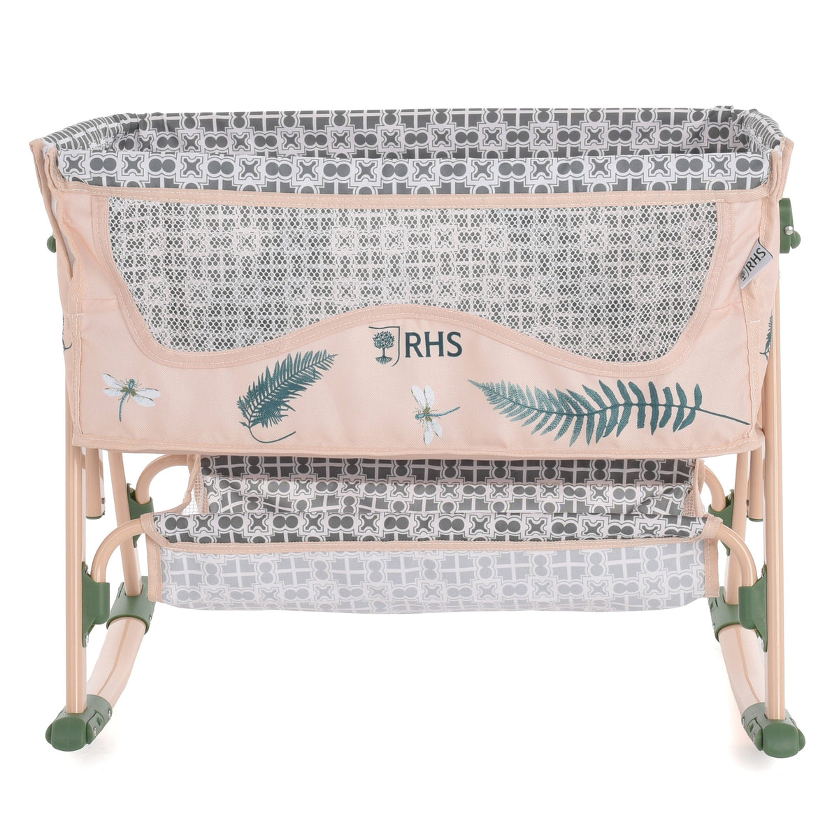 Roma RHS Doll Bedside Crib - Fern Collection (front view) — Little Mamas Nursery