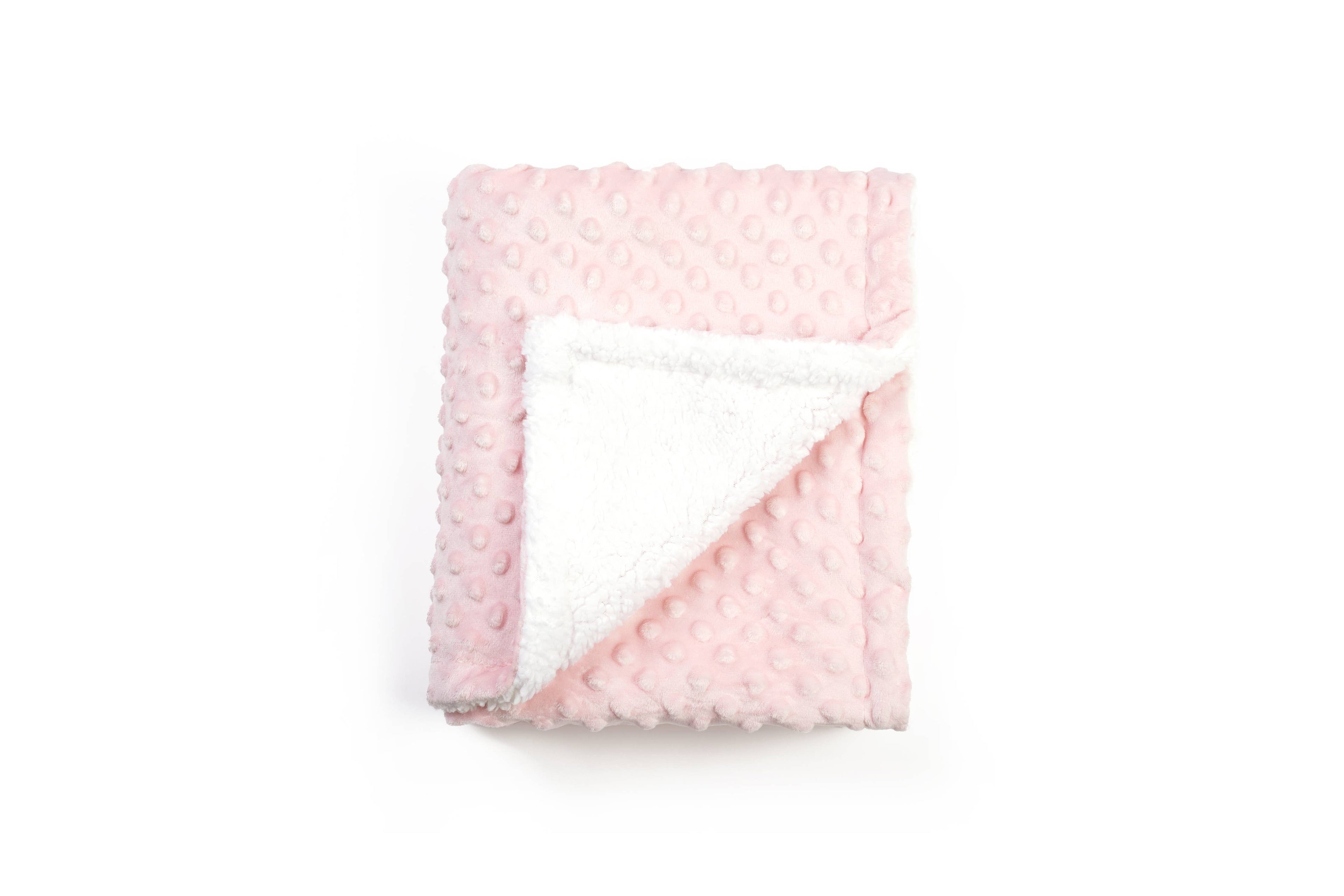 Pink Sleepy Bear Baby Blanket & Neck Pillow Set (side view) — Little Mamas Nursery