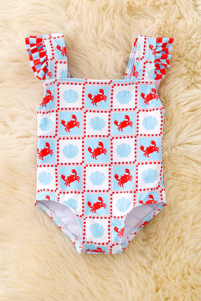 Crab Print Doll Swimsuit — Little Mamas Nursery