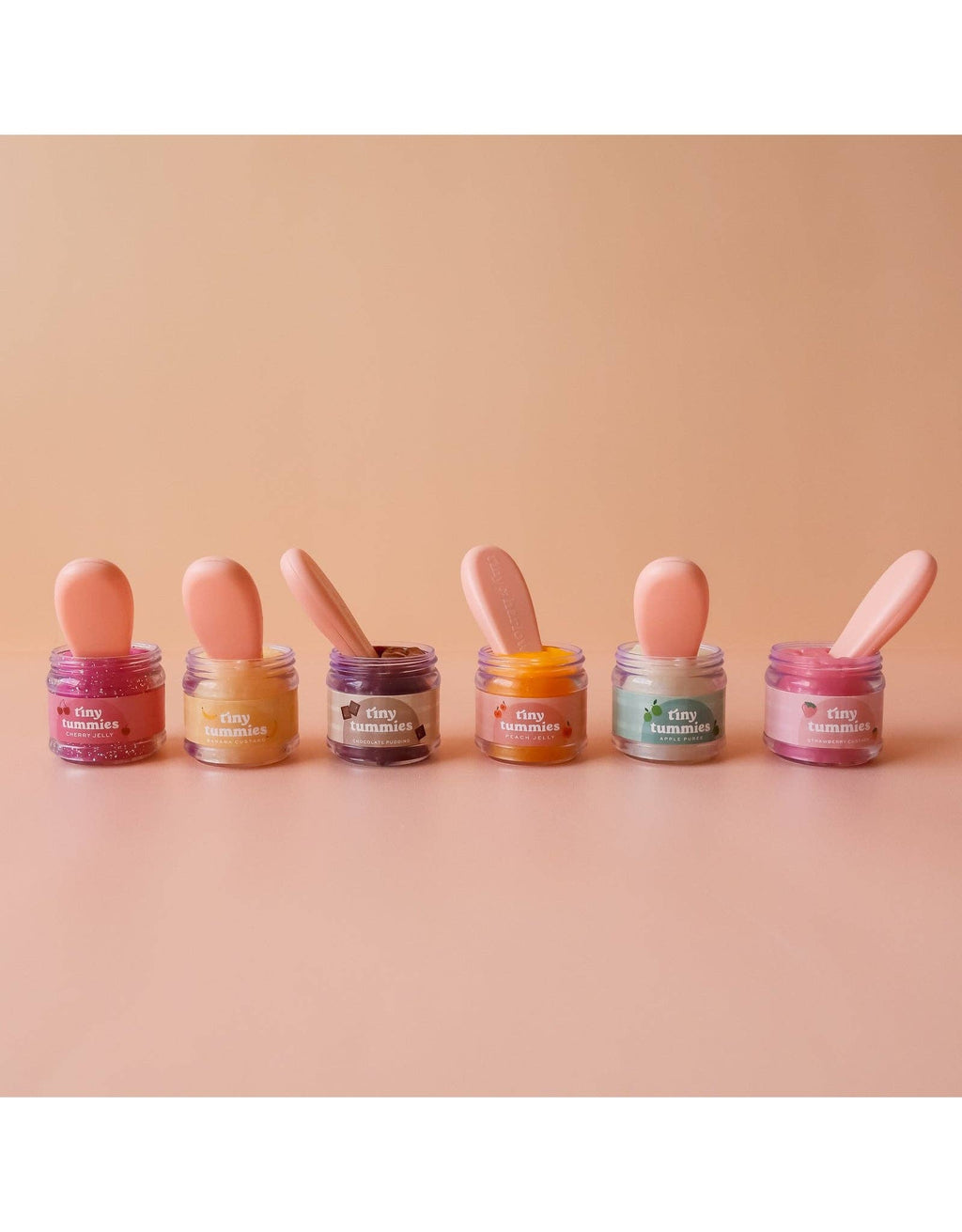 Tiny Tummies Chocolate Pudding Jar & Magic Spoon (alternate angle) — Little Mamas Nursery